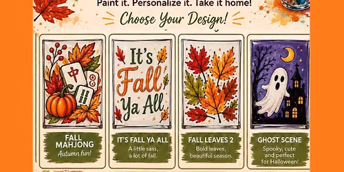 Fall Glass Portrait Painting! Choose Your Design!