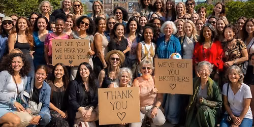 Vrouwen support voor de MANNENMARS