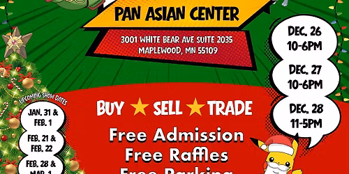 Kaboom Christmas Cards&collectible buy sell trade event.