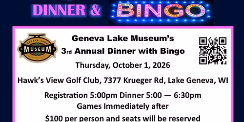 DINE, DAUB, DONATE! Dinner and BINGO FUNdraiser.