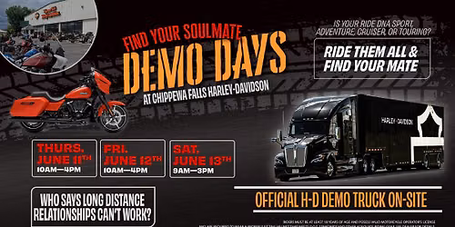 Find Your Soulmate-Demo Days at Chippewa Falls H-D