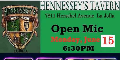Monday Night OpenMic at Hennessey's La Jolla