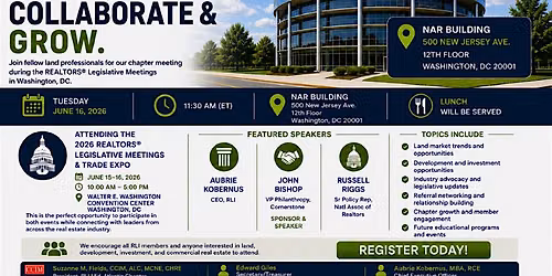 Connect, Collaborate, Grow Hosted by RLI Mid Atlantic Chapter