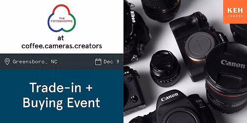 Sell your camera gear (free event-no ticket) at coffee.cameras.creators