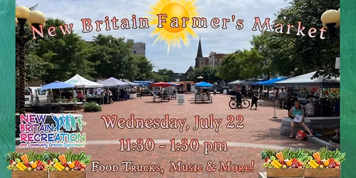 Live Music at The New Britain Farmer's Market - Wednesday, July 22 - 11:30 - 1:30