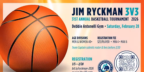 31st Annual Jim Ryckman 3X3 Basketball Tournament
