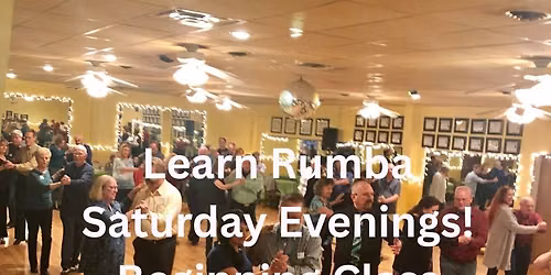 Saturday Night Ballroom Dance! Come early for Rumba classes at 6:30 PM!