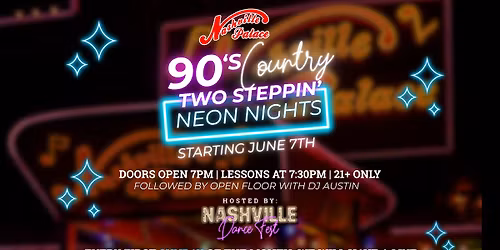90's Country Two Steppin' Neon Nights 