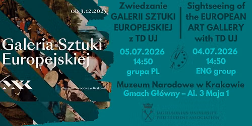 Zwiedzanie Galerii Sztuki Europejskiej w MNK | Guided tour of the European Art Gallery at MNK