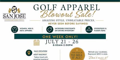 Golf Shop Blow Out Sale!