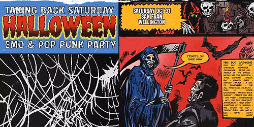 Taking Back Saturday Halloween: Emo & Pop Punk Party - Wellington