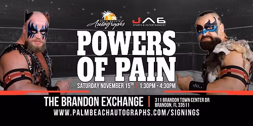 POWERS OF PAIN - Public Signing at the BRANDON Store!