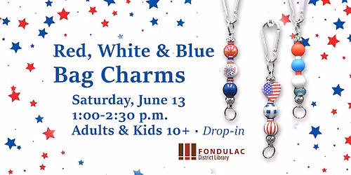 Red, White, and Blue Bag Charms