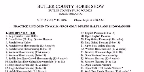 Butler County Horse Show