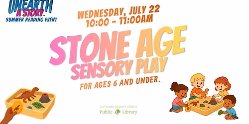 Stone Age Sensory Play Summer Reading Event