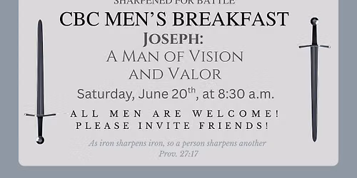 Men's Breakfast: Joseph: A Man of Vision and Valor