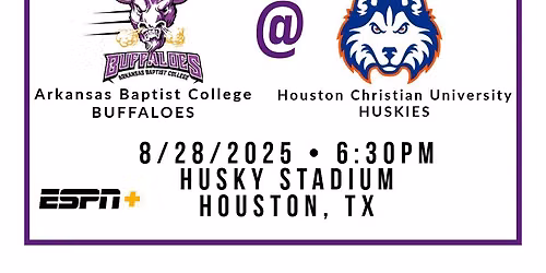 Arkansas Baptist Buffaloes at Houston Christian Huskies Football at Husky Stadium - TX