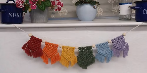 Macrame Rainbow Bunting Workshop \u00a340-