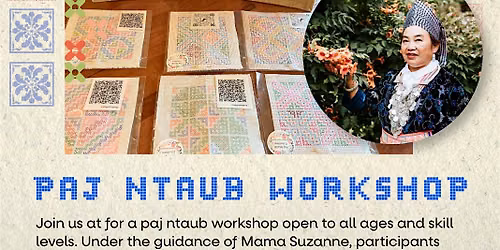 Paj Ntaub Workshop with Artist Suzanne Thao