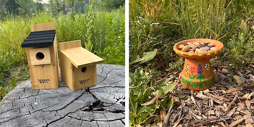 Dearbourne Pollinator Habitat August Event - Bird Houses, and Bee Baths