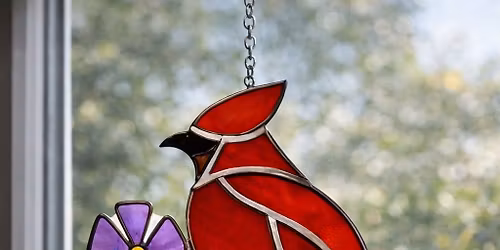 Stained Glass Cardinal Suncatcher