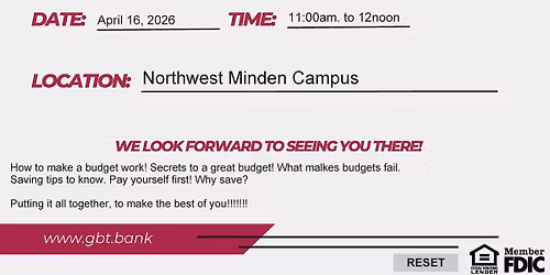 Financial Seminar: Budgeting and Saving in 2026