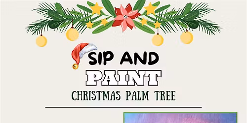Christmas Palm Tree Paint and Sip in Costa Mesa!