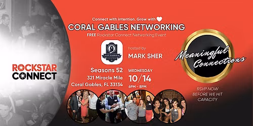 Free Coral Gables Rockstar Connect Networking Event (October, near Miami)