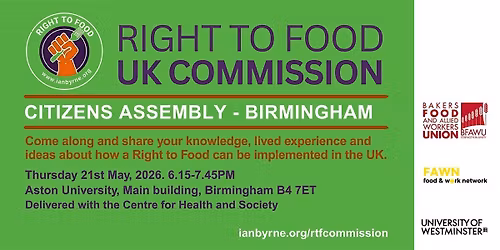 Right To Food UK Commission - Citizens' Assembly, Birmingham