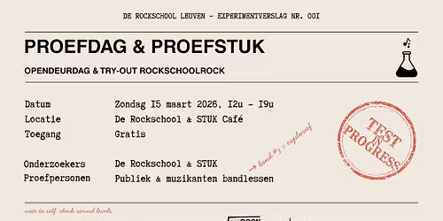 PROEFDAG & PROEFSTUK 2026 \ud83e\uddea