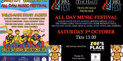 JAKEFEST 2026 - ALL DAY MUSIC FUNDRAISER 