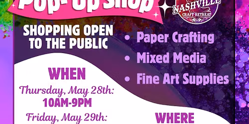ScrappyShak Pop-Up Shop-Nashville Area