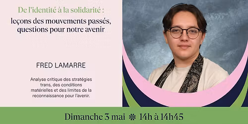 Conf\u00e9rence | Le\u00e7ons des mouvements pass\u00e9s, questions pour notre avenir