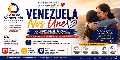 Venezuela Nos Une - Jornada de Esperanza y Acompa\u00f1amiento Emocional