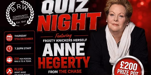 BRWCA Quiz Night with Anne Hegerty