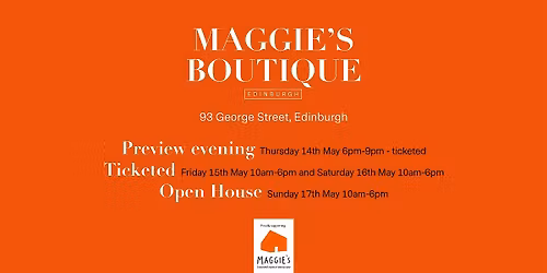 Maggie's Pop-Up Boutique Edinburgh 2026