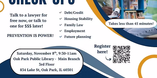 Free Legal Check-ups at the Oak Park Public Library!