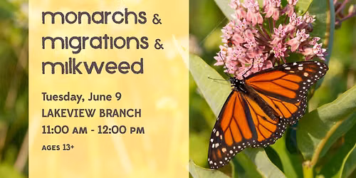 Monarchs, Migrations & Milkweeds @ Lakeview Branch