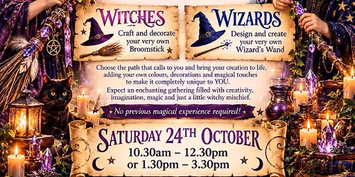 Witches & Wizard Workshop (Primary Age Accompanied by Adult)