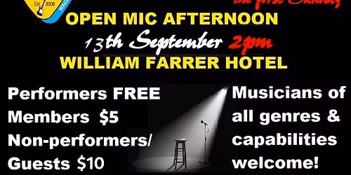 Bidgee Blues & Roots Club August Open Mic Afternoon 