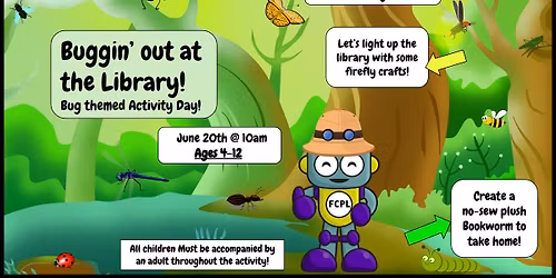 SRP Activity Day: "Buggin' Out at the Library!" (Ages 4-12)
