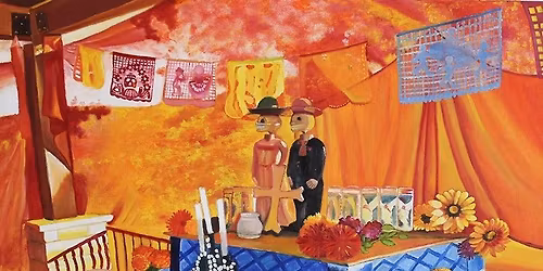 Dia de Los Muertos Red and Black Tent
