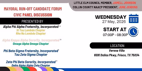 Mayoral Run-Off Candidate Forum Civic Panel Discussion