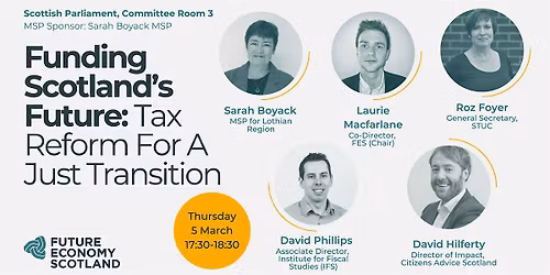 Funding Scotland\u2019s Future: Tax Reform For A Just Transition