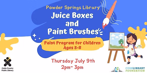 Juice Boxes and Paint Brushes at the Powder Springs Library