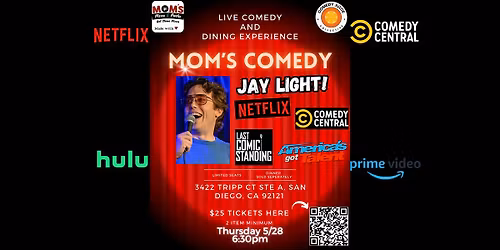 Comedy & Italian Dinner - San Diego 5\/28!