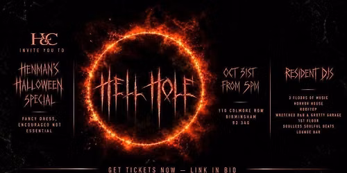 HENMAN &amp; COOPER -  Henman's Hell Hole- HALLOWEEN SPECIAL - BIRMINGHAM SATURDAY 31st OCTOBER