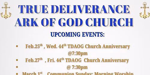 44th Church Anniversary Service