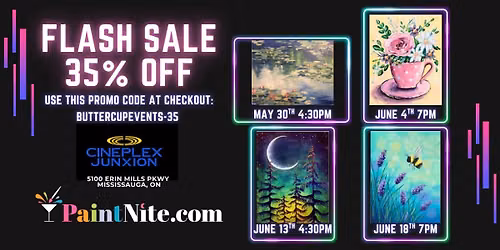 Paint Nite at Cineplex JUNXION Erin Mills