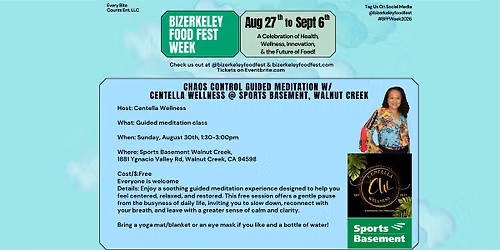 Chaos Reset: An Afternoon of Guided Meditation w\/Centella Wellness